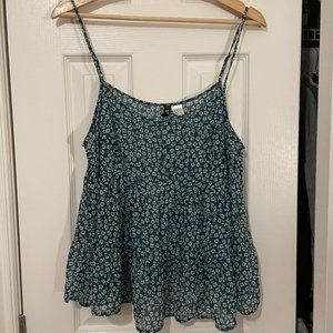 DIVIDED Floral Tank - Size M